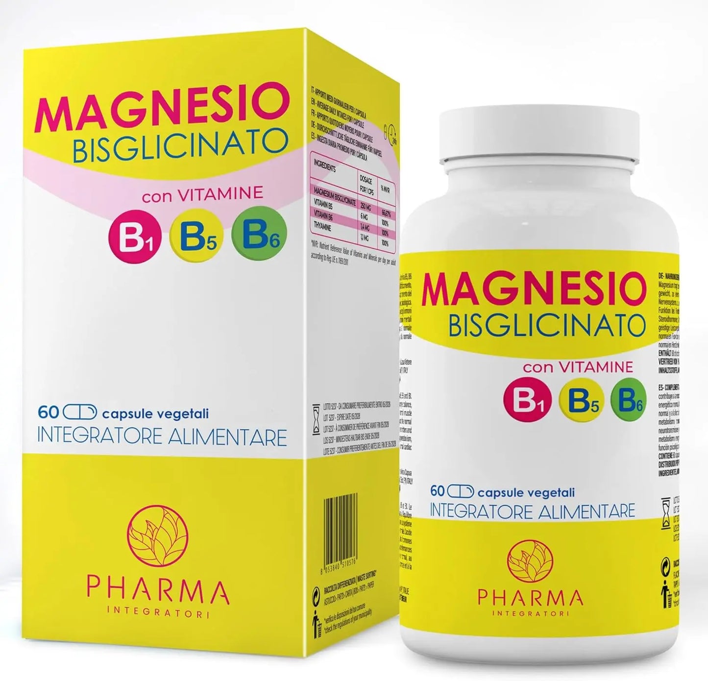 Total Zen Magnesium Bisglycinate Capsules 250 Mg With Vitamin B6 B1 And B5 For Mental Fatigue Support by Beauty Bae