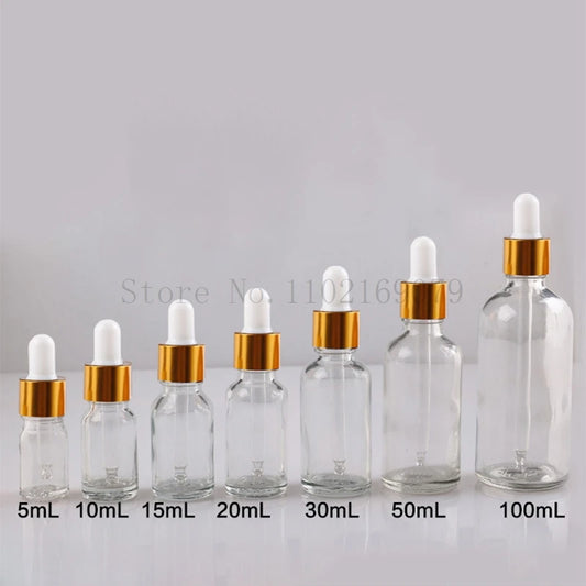Glass Dropper Bottle Gold Cap