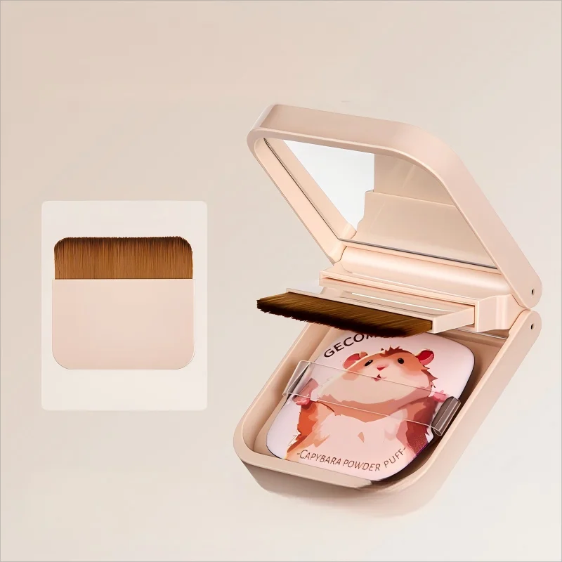 Wool Fiber Puff Brush Mirror - Beauty Bae