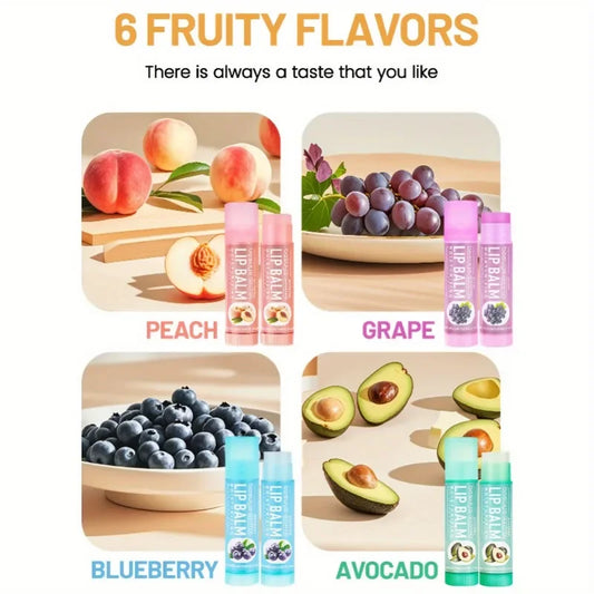 6pc Fruit Lip Balm Smooth