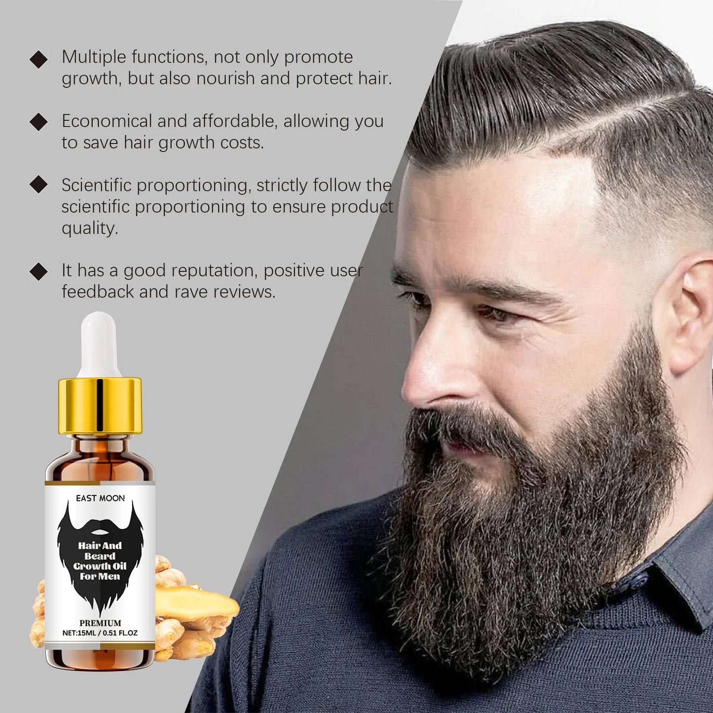 Beard Scalp Growth Serum 15ml - Beauty Bae