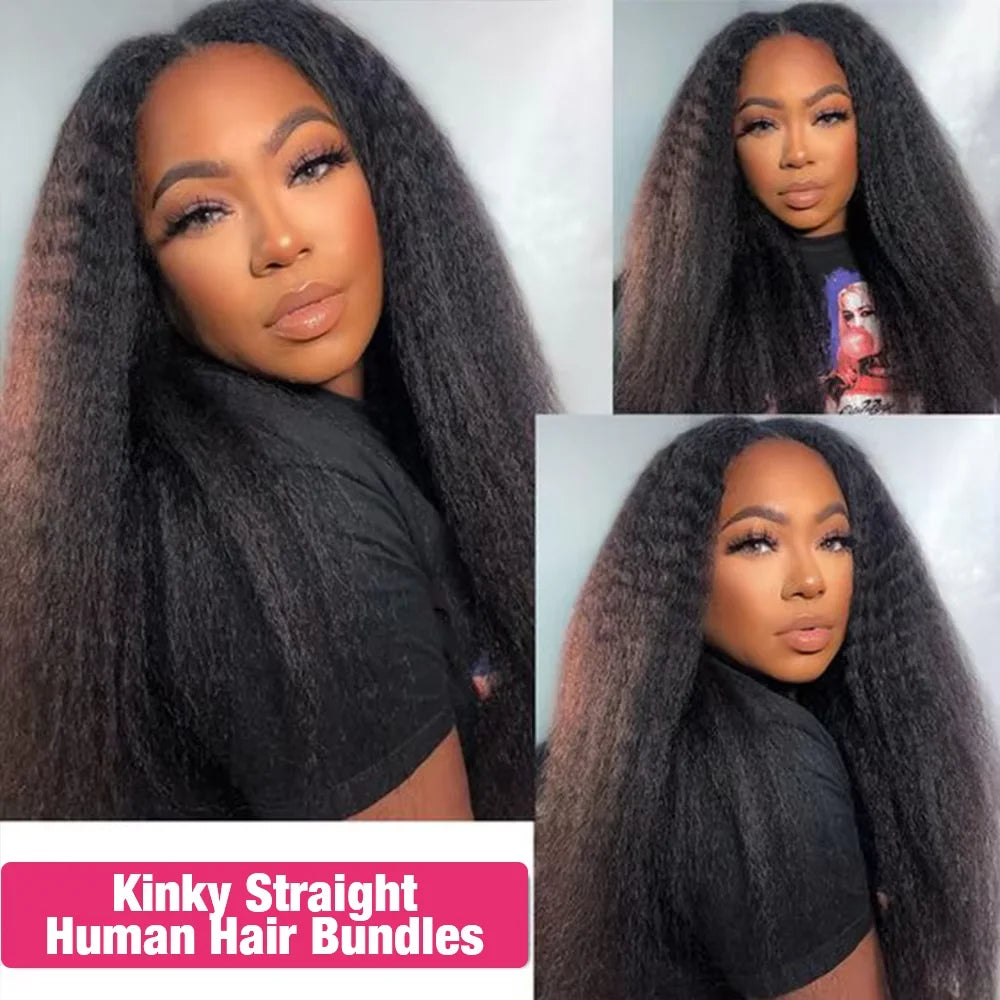 Kinky Straight Vietnamese Yaki Virgin Unprocessed 100 Percent Human Hair Weaving Extensions Remy Bundles by Beauty Bae