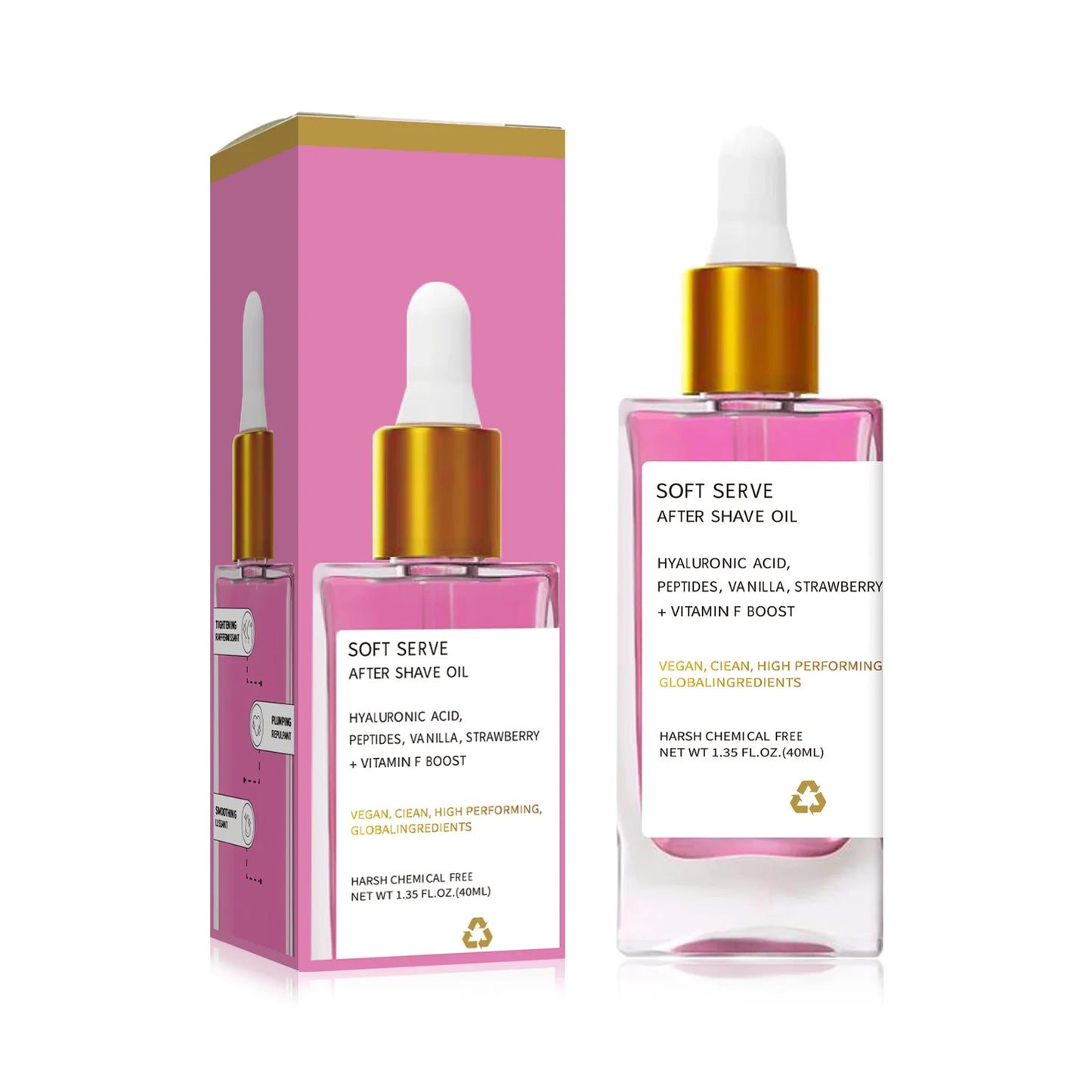 Strawberry Vanilla After Shave Oil For Women Lightweight Hydrating Oil For Smooth Skin And Reduced Redness 40ml by Beauty Bae