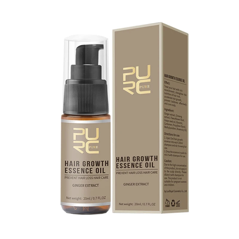 Purc Hair Growth Shampoo And Conditioner Set For All Hair Types 600 Ml Ginger Infused Nourish Repair And Smooth by Beauty Bae