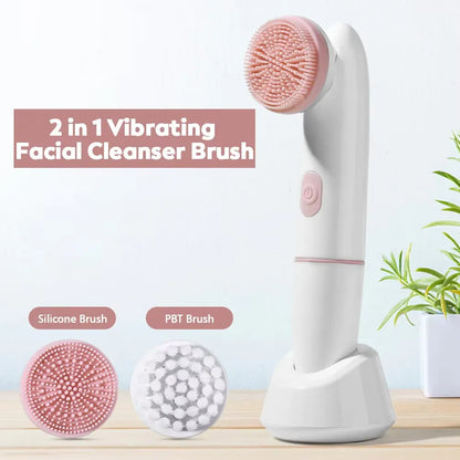 Sonic Silicone Facial Cleansing Brush	Deep Pore Exfoliator for a Vibrant Glow.