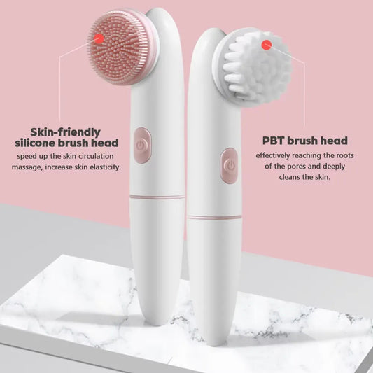 Sonic Silicone Facial Cleansing Brush	Deep Pore Exfoliator for a Vibrant Glow.