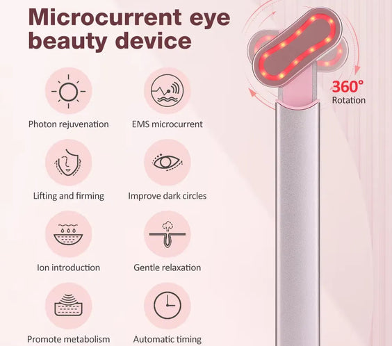 Heated Vibrating Eye Massager Pen	Reduce Dark Circles, Puffiness & Fine Lines.