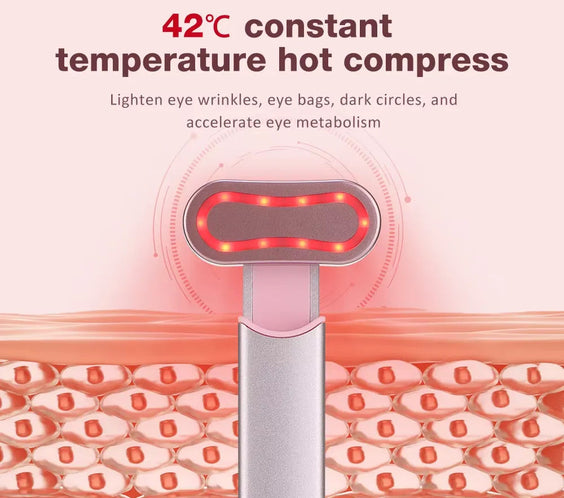 Heated Vibrating Eye Massager Pen	Reduce Dark Circles, Puffiness & Fine Lines.