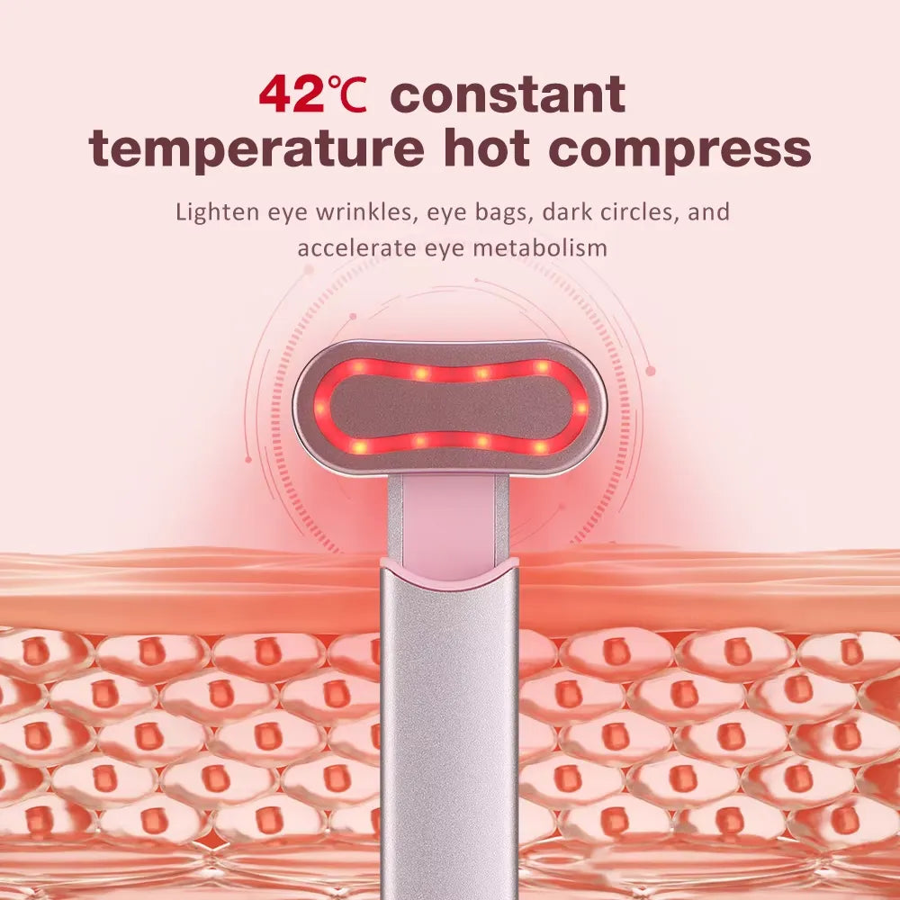 Heated Vibrating Eye Massager Pen	Reduce Dark Circles, Puffiness & Fine Lines.