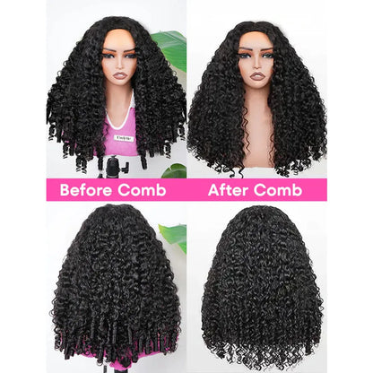 Vietnamese Burmese Curly 30 Inch Glueless Half Wig With Clip Ins Drawstring Remy Human Hair by Beauty Bae