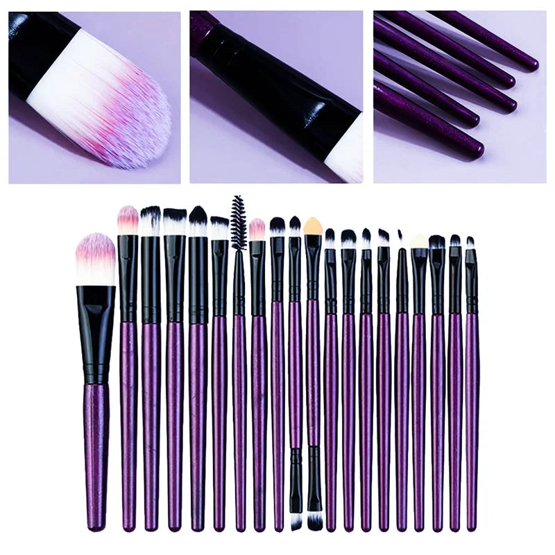 20pc Synthetic Makeup Brushes - Beauty Bae