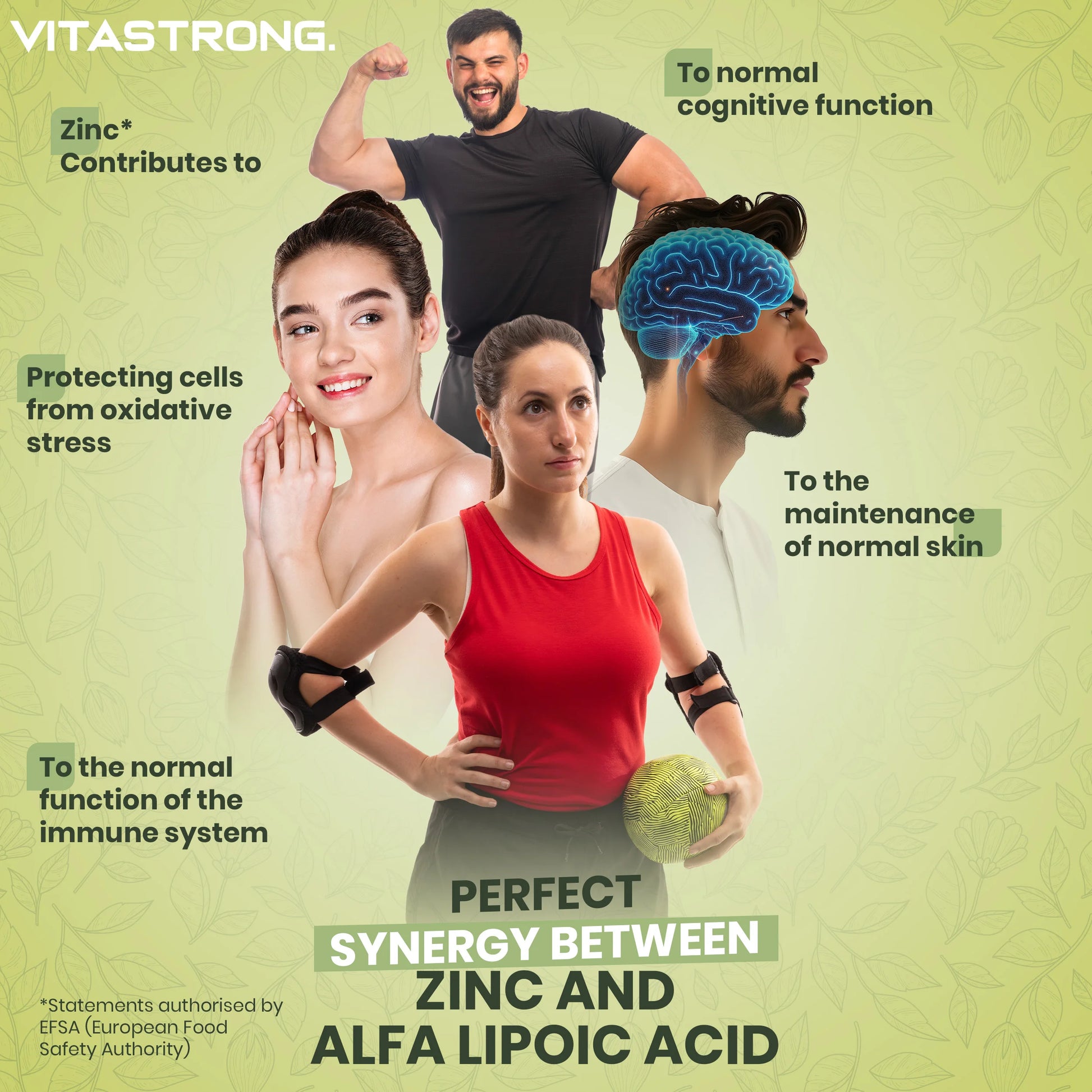 Vitastrong Alpha Lipoic Acid With Zinc 650mg Vegan Gluten Free 120 Capsules Type R And S Blend No GMOs by Beauty Bae