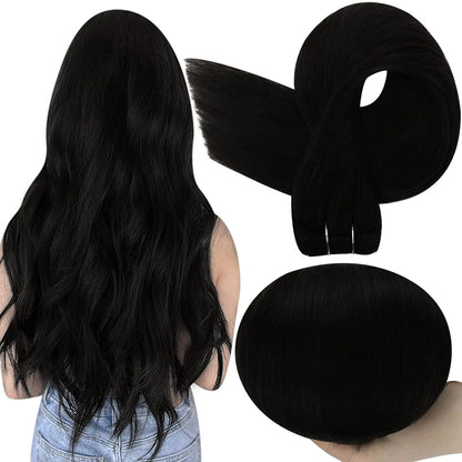 Remy Human Hair Weft Extensions 100g Silky Straight Ombre Blonde Sew in Double Weft for Salon by Beauty Bae