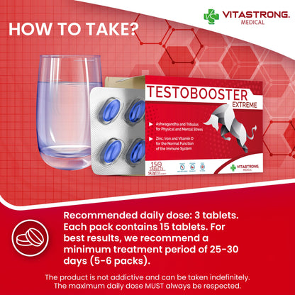 Testobooster Extreme Man Supplement By Vitastrong 100 Percent Natural Pocket Pack For Enhanced Performance And Vitality by Beauty Bae