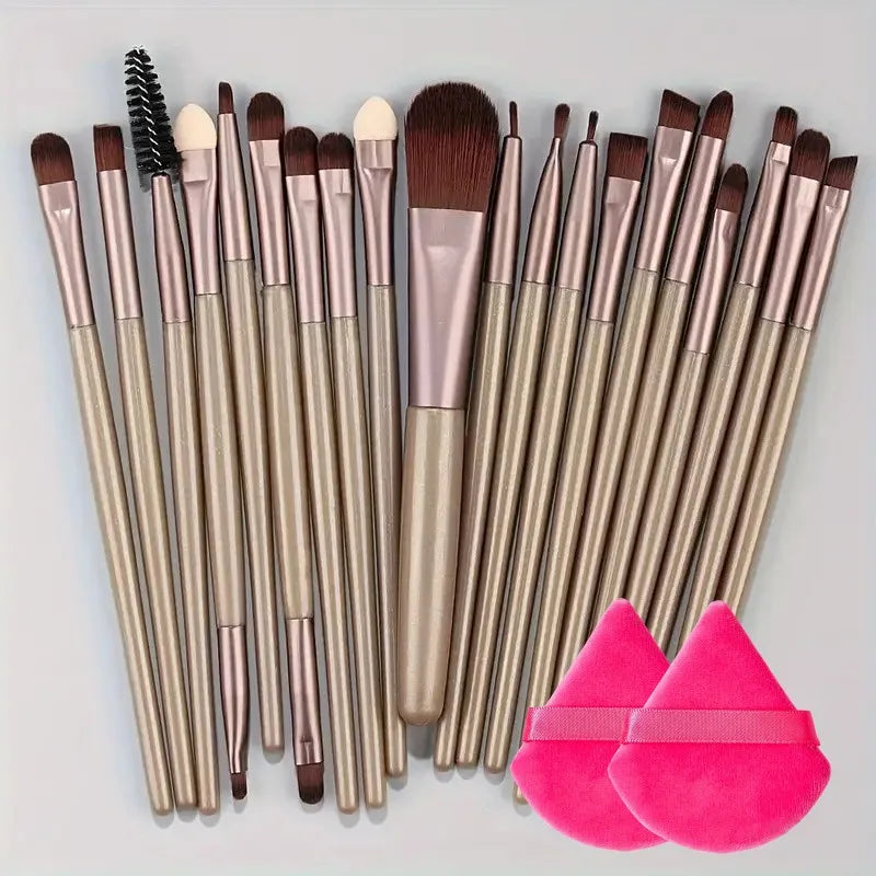 20pc Synthetic Makeup Brushes - Beauty Bae