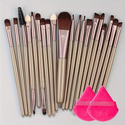 20pc Synthetic Makeup Brushes - Beauty Bae