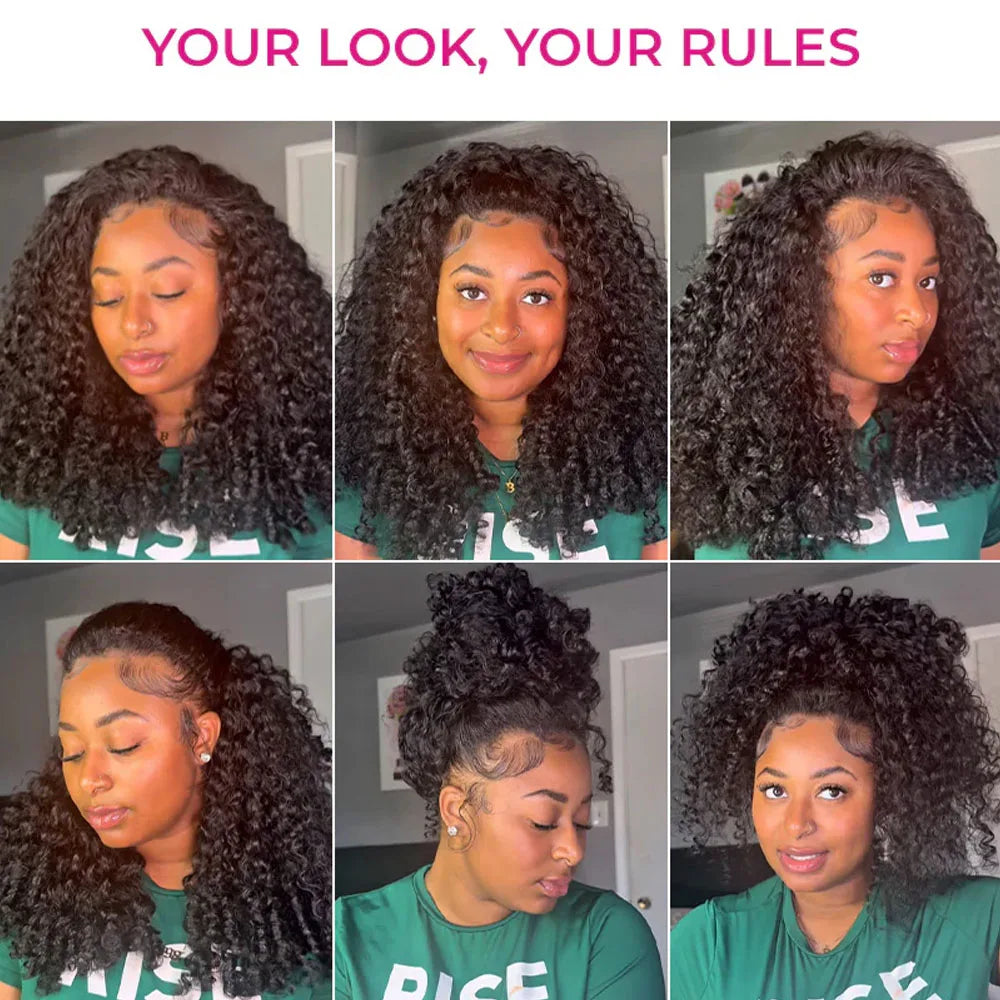 Vietnamese Burmese Curly 30 Inch Glueless Half Wig With Clip Ins Drawstring Remy Human Hair by Beauty Bae