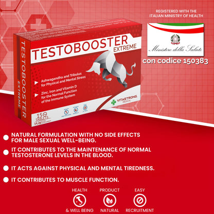 Testobooster Extreme Man Supplement By Vitastrong 100 Percent Natural Pocket Pack For Enhanced Performance And Vitality by Beauty Bae