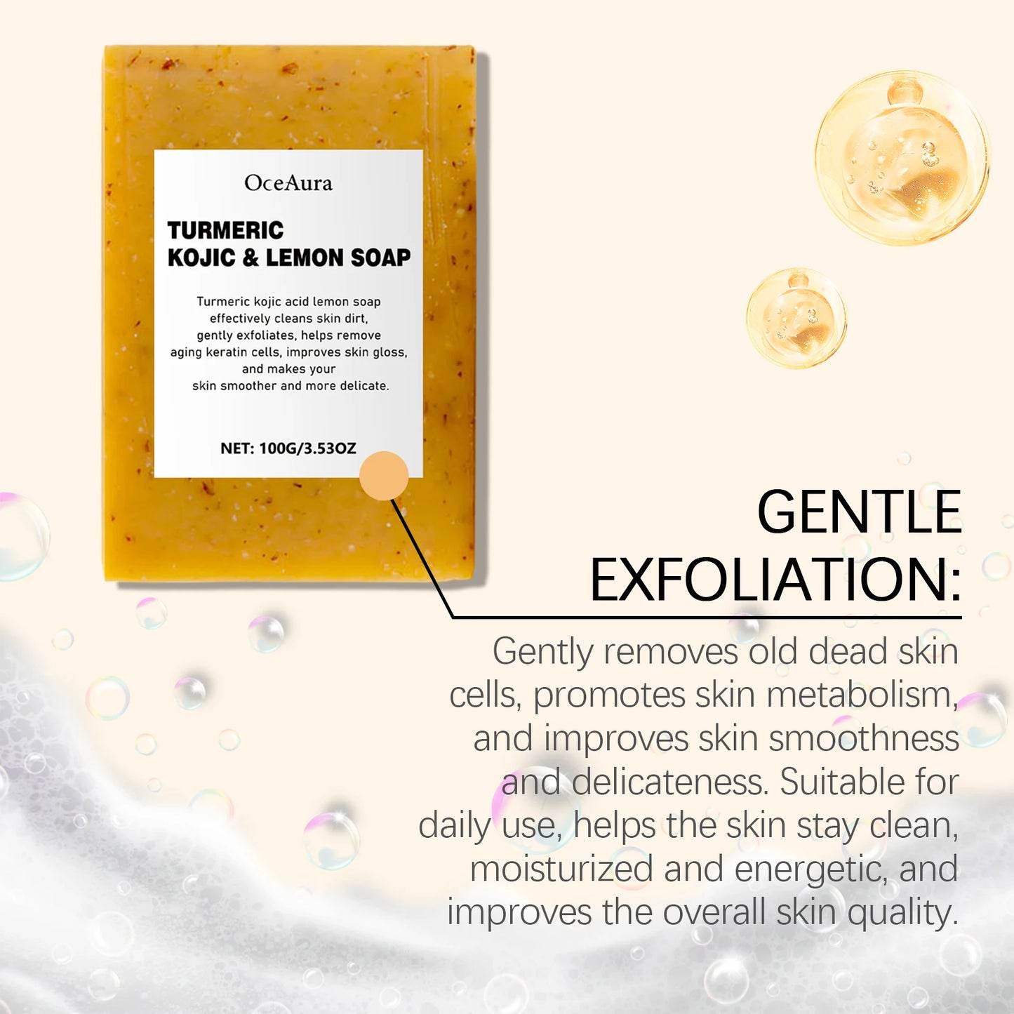 Turmeric Lemon Face Bar 100g - Beauty Bae