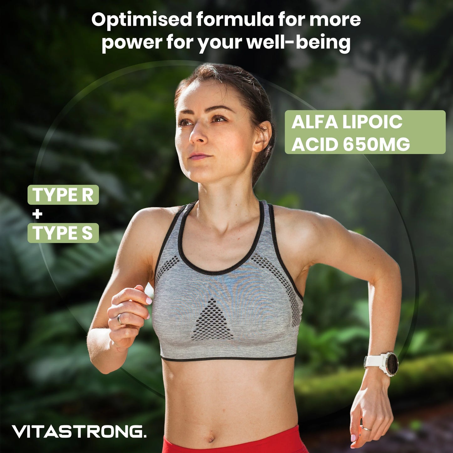 Vitastrong Alpha Lipoic Acid With Zinc 650mg Vegan Gluten Free 120 Capsules Type R And S Blend No GMOs by Beauty Bae