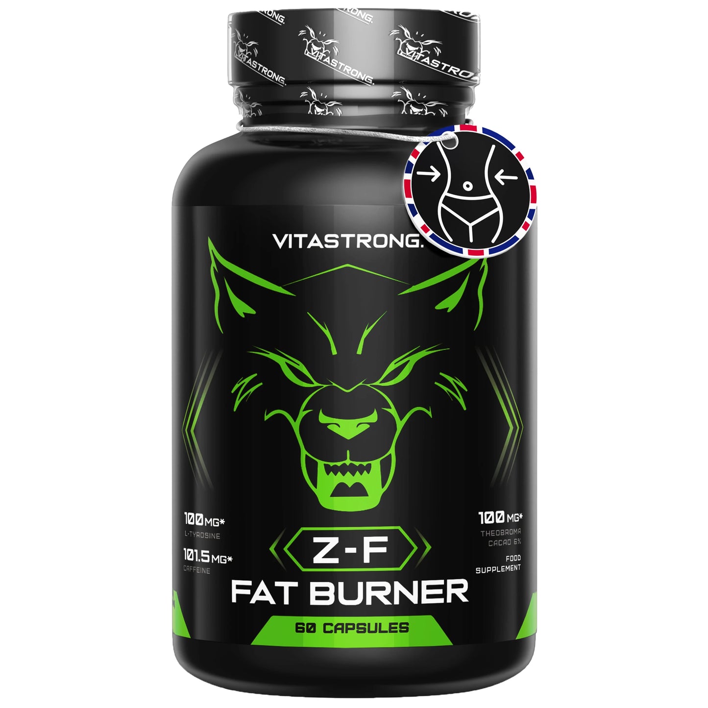 VITASTRONG ZF Fat Burner Capsules Thermogenic Support For Men And Women With Rhodiola Rosea Caffeine Niacin Iodine by Beauty Bae