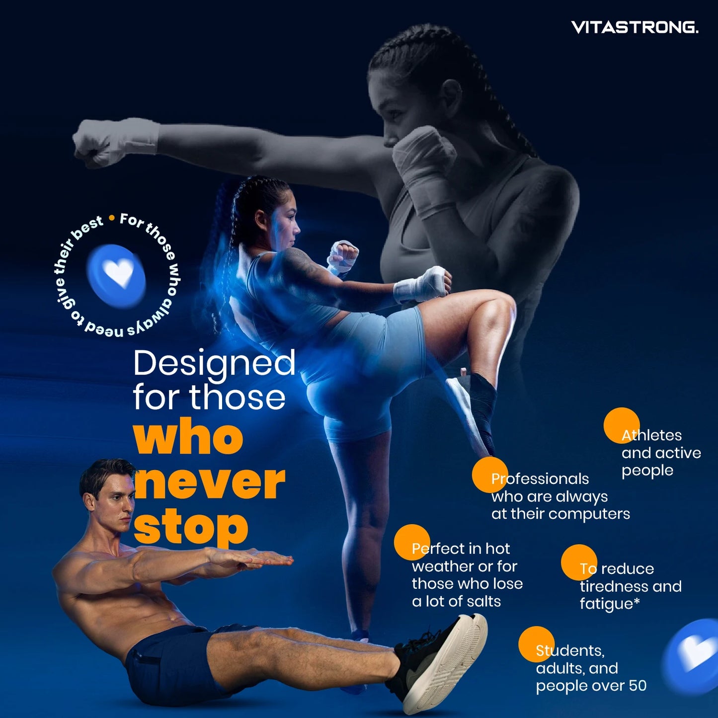 Vitastrong Magnesium And Potassium 10 In 1 Formula Sticks Orange Flavor With Vitamin C And B Vitamins 24 Count GMO Free by Beauty Bae