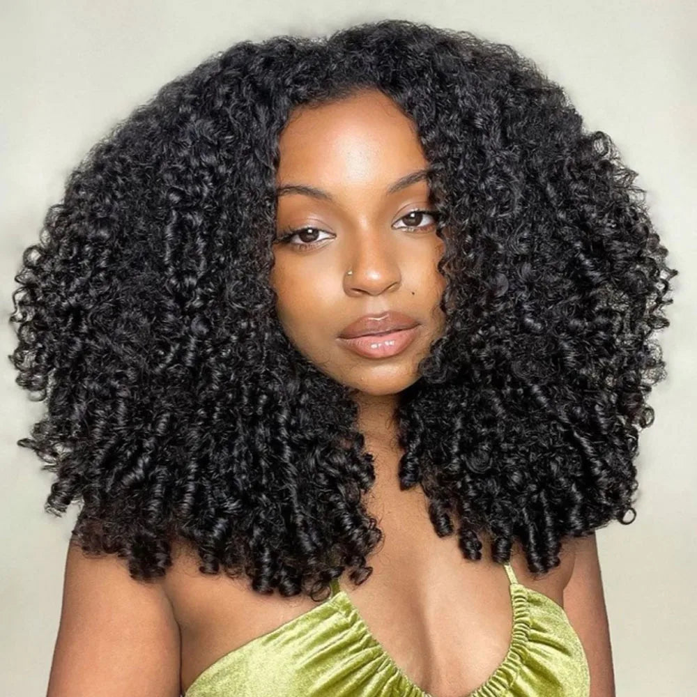 Vietnamese Burmese Curly 30 Inch Glueless Half Wig With Clip Ins Drawstring Remy Human Hair by Beauty Bae