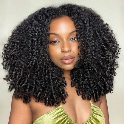 Vietnamese Burmese Curly 30 Inch Glueless Half Wig With Clip Ins Drawstring Remy Human Hair by Beauty Bae