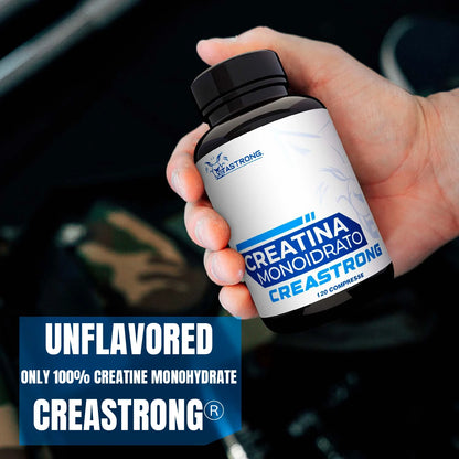 Vitastrong Creatine Monohydrate Tablets 3000 Mg GMO Free 120 Count For Pre Intra And Post Workout by Beauty Bae