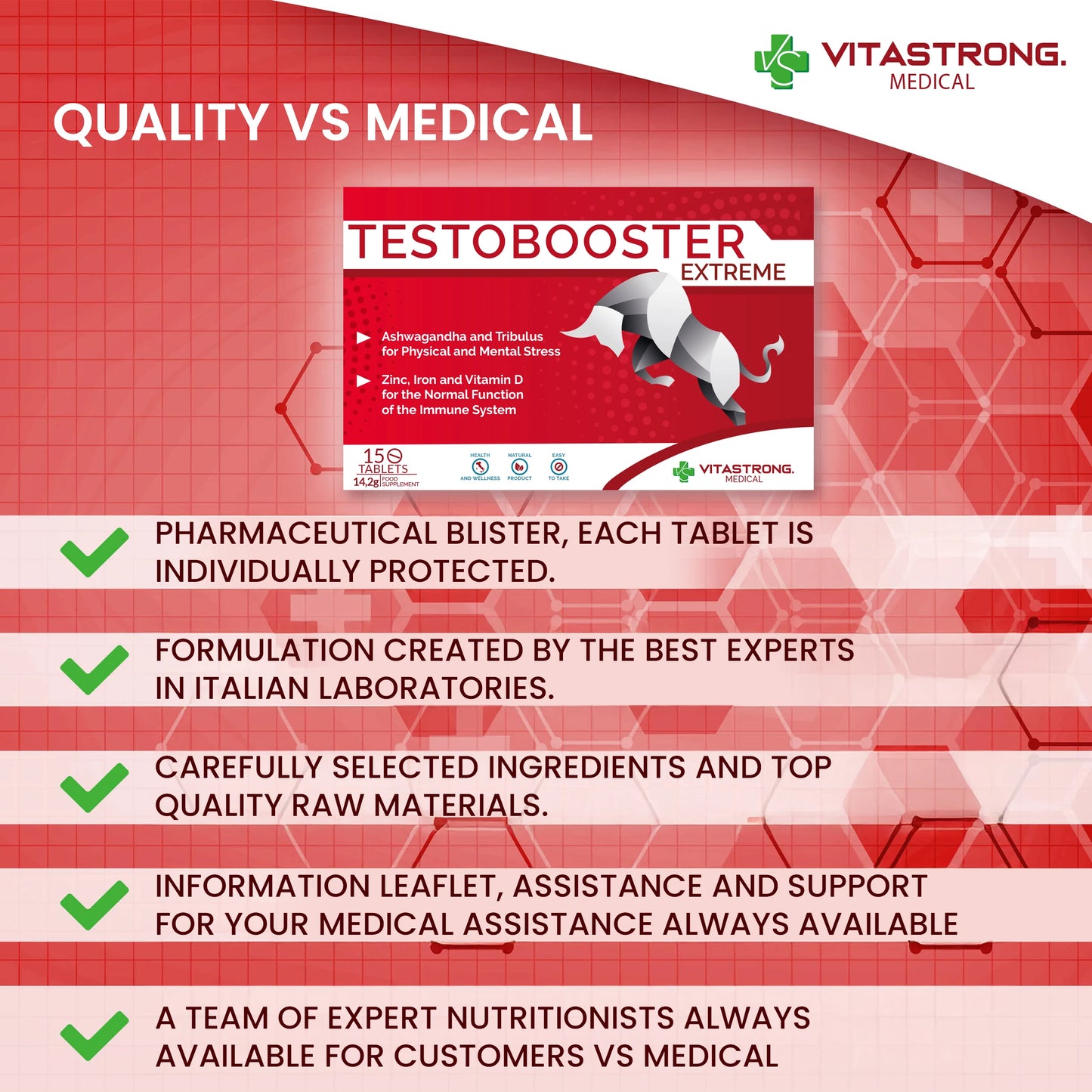 Testobooster Extreme Man Supplement By Vitastrong 100 Percent Natural Pocket Pack For Enhanced Performance And Vitality by Beauty Bae