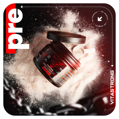 Vegan Pre Workout Powder 300g With L Citrulline Beta Alanine Caffeine Taurine AstraGin Orange Flavor 24 Servings by Beauty Bae