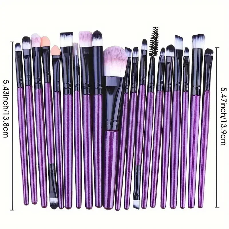 20pc Synthetic Makeup Brushes - Beauty Bae
