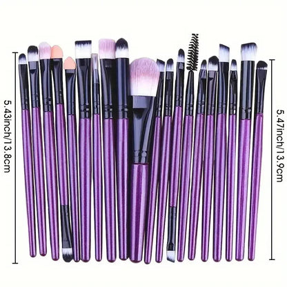 20pc Synthetic Makeup Brushes - Beauty Bae