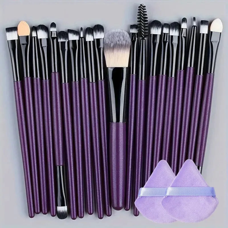 20pc Synthetic Makeup Brushes - Beauty Bae