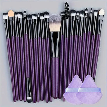 20pc Synthetic Makeup Brushes - Beauty Bae