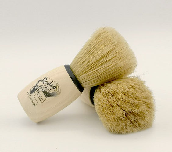 Blaireau Beard Brush natural bristle head with solid wood handle for wet shaving and lathering