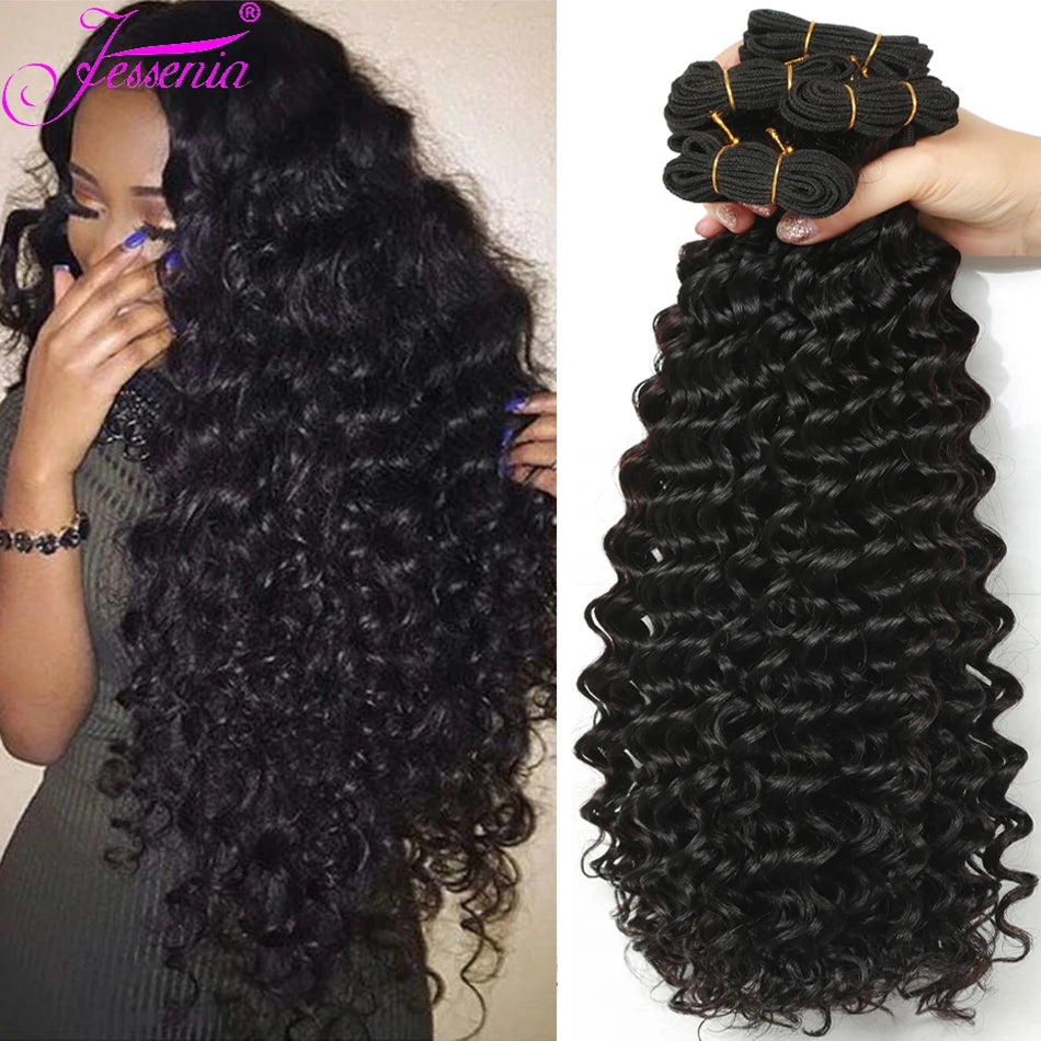 Unprocessed 4 Bundles Loose Deep Wave Hair 8 To 32 Inch 100 Percent Human Indian Remy Weave by Beauty Bae
