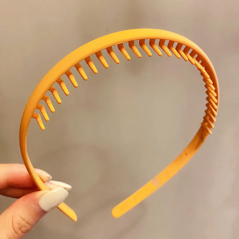 Women Colorful Matte Toothed Headbands For Casual Outdoor Hair Accessories Fashionable Everyday Wear by Beauty Bae