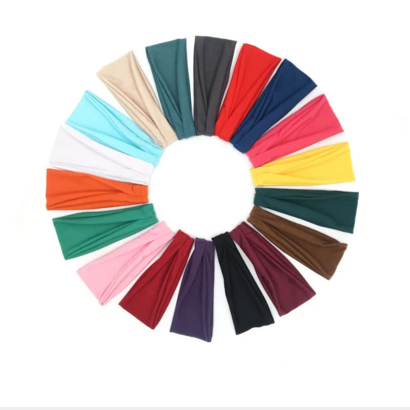 Women Cotton Headband Turban Twist Knitted Hairband Versatile Solid Headwrap Accessories by Beauty Bae