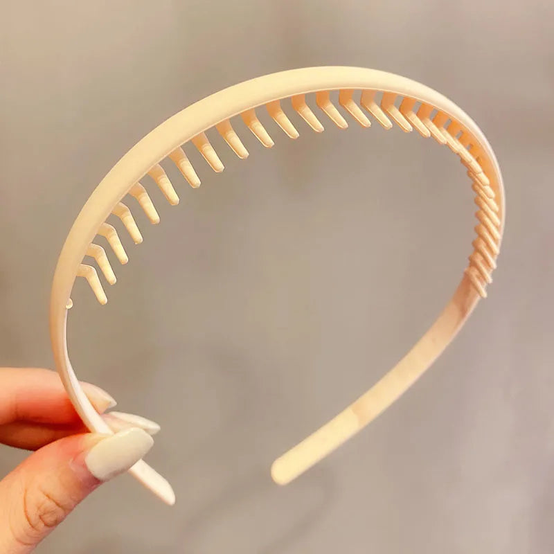 Women Colorful Matte Toothed Headbands For Casual Outdoor Hair Accessories Fashionable Everyday Wear by Beauty Bae