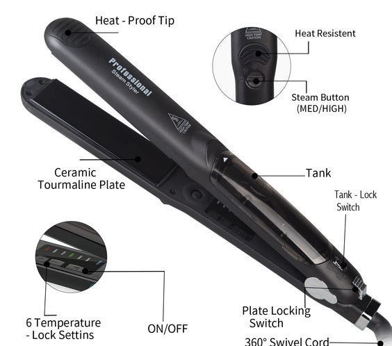 Steam Tourmaline Ceramic Iron