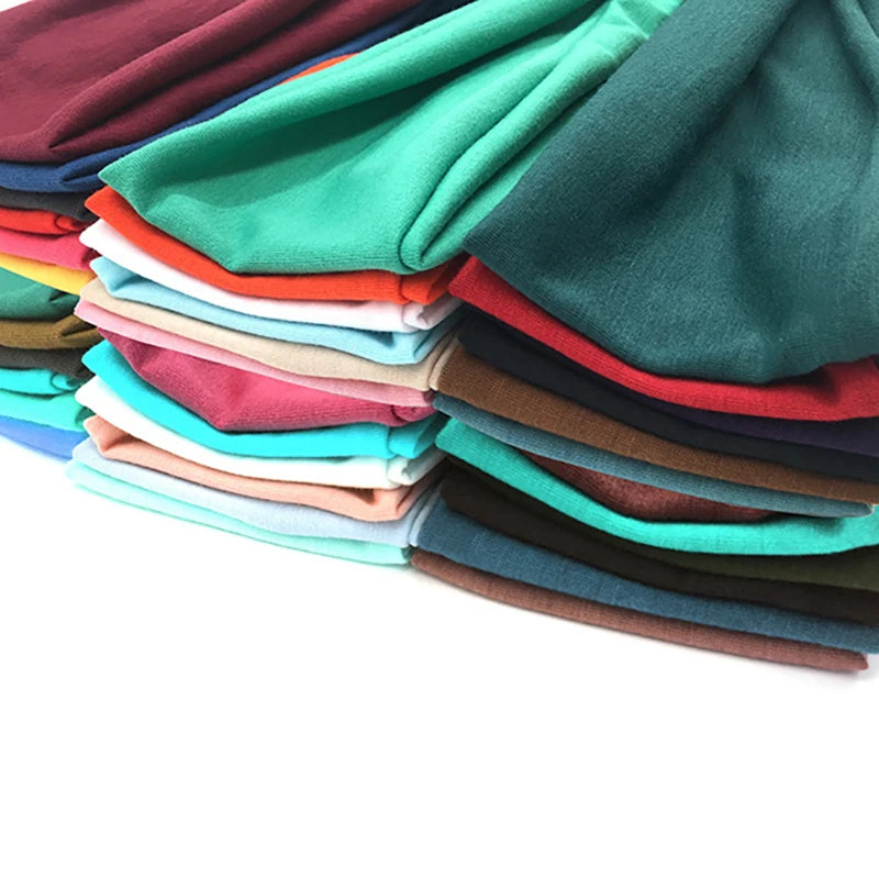 Women Cotton Headband Turban Twist Knitted Hairband Versatile Solid Headwrap Accessories by Beauty Bae