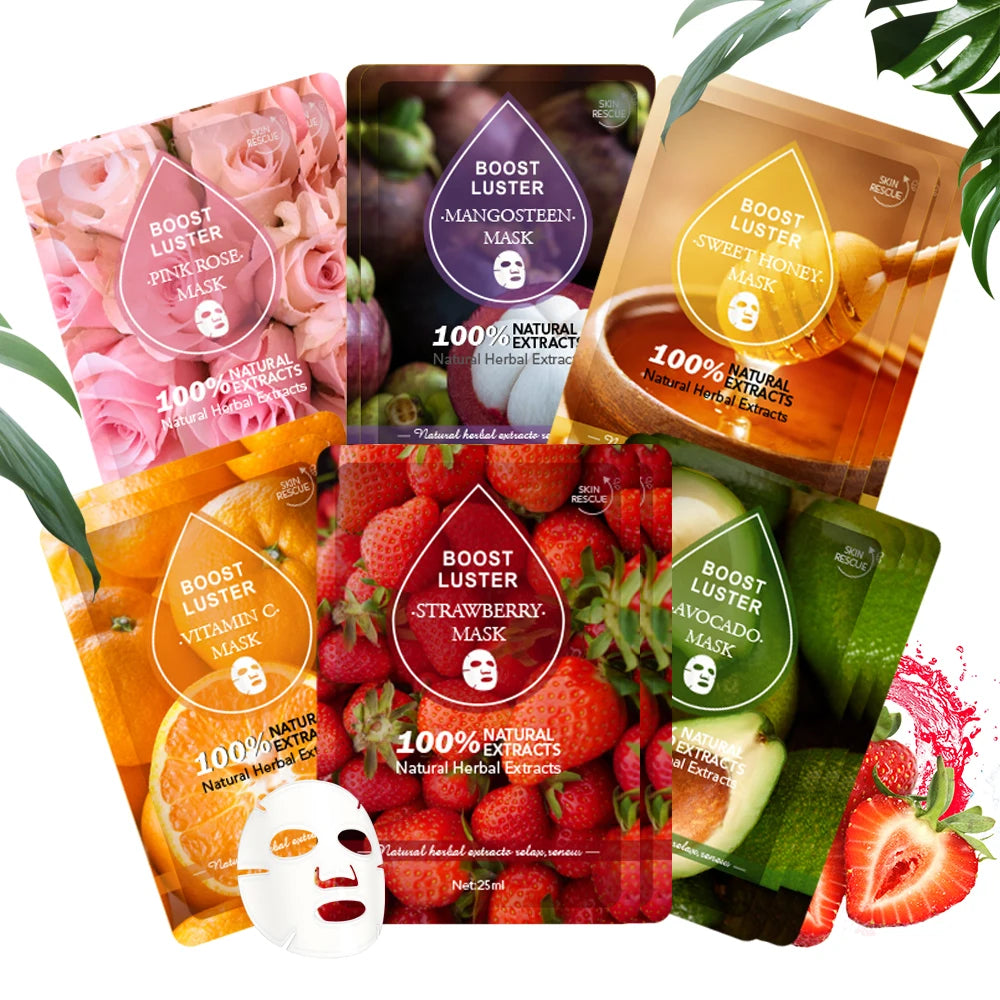 Vitamin C Hyaluronic Mask 25ml plant-fiber sheet packet with 10-mask box showing packaging and 25ml label