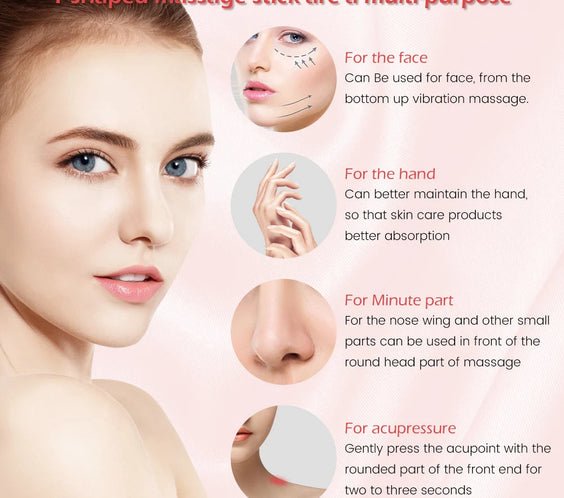 24K Gold Vibrating Face Lifter- Anti-Agir Facial Massager.