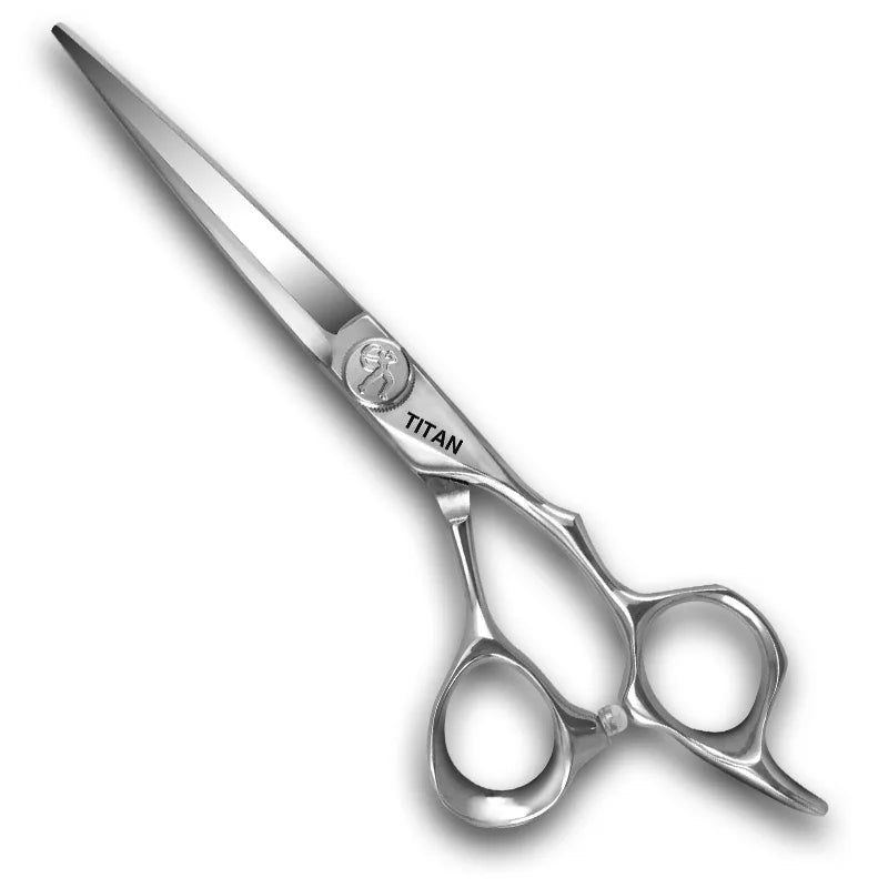 Titan 6in 440C barber scissors with Japan SUS440C blades bearing ball screw and stainless steel handles