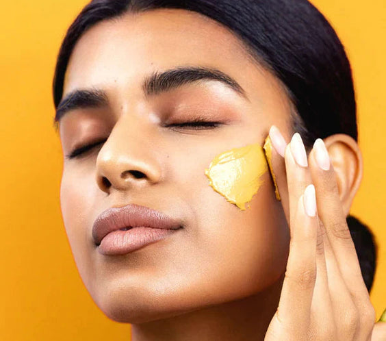 Turmeric Vitamin C Face Mask Brightening Treatment for Glowing Skin.