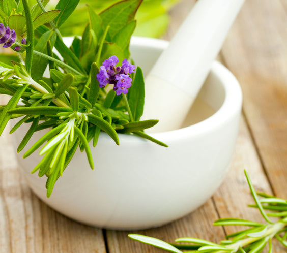 Organic Certified Solid Soap - Lavender & Rosemary with Lavender flowers 90g.