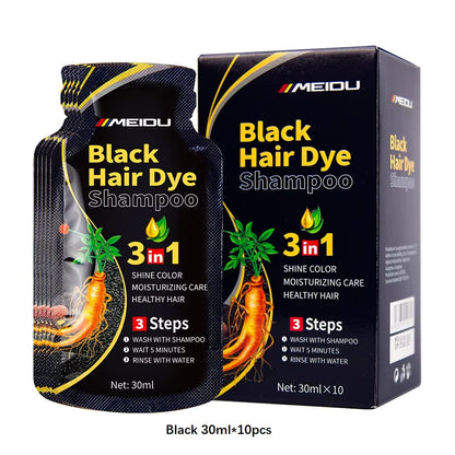 Herbal 3-in-1 Black Hair Dye - Beauty Bae