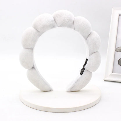 Sponge Spa Headband Velvet Wide Padded Hair Accessory Skin Care Makeup Removal And Shower For Women And Girls by Beauty Bae