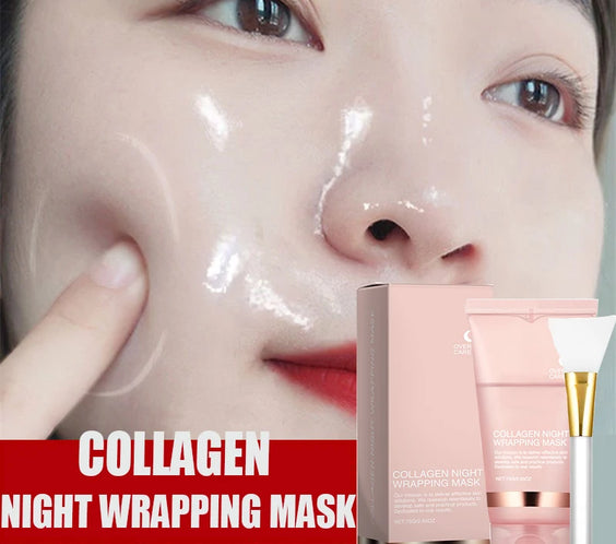 Collagen Night Peel Mask bottle labeled eelhoe liquid peel-off nightly treatment for hydration and gentle firming